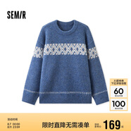 森馬毛衫男冬季費爾島提花民族風針織衫復(fù)古情侶毛衣109724107206