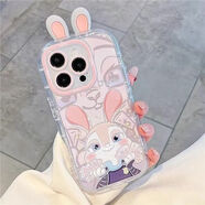 茶西適用蘋(píng)果16手機殼iPhone13手機保護套帶情侶尼克朱迪仙女款透明氣囊防摔15可愛(ài)燈時(shí)尚網(wǎng)14紅新潮流 奶油羽紗殼-透明-NYS192-拿錢(qián)兔子-兔耳朵 5.5英寸-蘋(píng)果6plus/6Splus