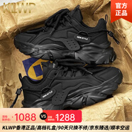 KLWP香港輕奢新款鞋子男士透氣網(wǎng)面老爹鞋潮流百搭純黑厚底運(yùn)動(dòng)休閑鞋 43