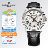康斯登（Frederique Constant）瑞表原裝百年典雅系列石英表日期月相顯示男士手表FC-270M4P6 FC-270M4P6