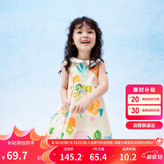 巴拉巴拉女童連衣裙寶寶童裝2024夏季兒童無袖裙子小清新印花208224111012
