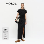 MO&Co.套裝2025春新品雕塑捏褶上衣高腰半身裙兩件套黑色MBE1SUT001 黑色 L 170
