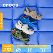 crocs卡駱馳洞洞鞋貝雅男鞋女鞋輕便耐磨一腳蹬拖鞋休閑鞋|10126 卵石色-2V3 39 (240mm)