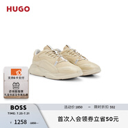 HUGO男士細節(jié)裝飾輕盈外底設計混合材質(zhì)運動休閑 262-膚色 41