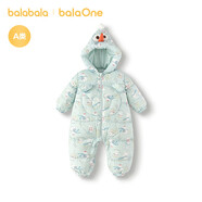 巴拉巴拉balaOne嬰兒連體衣寶寶衣服2025冬裝羽絨服連帽鵝絨208425120212