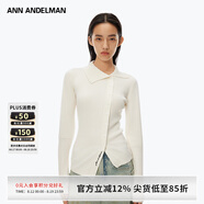 ANN ANDELMAN【明星同款】2025春款不規(guī)則針織衫長袖開衫 米白色 S