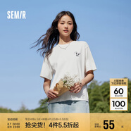 森馬[涼感T]觀園吉聯(lián)名短袖T恤女抗菌寬松熊貓夏裝潮109324100013