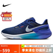 耐克NIKE男子跑步鞋 AIR ZOOM STRUCTURE 25運動(dòng)鞋DJ7883-017深藍42.5