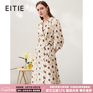 愛特愛（EITIE）復(fù)古波點(diǎn)西裝連衣裙氣質(zhì)浪漫七分袖顯瘦春季新款6907617 白色12 M 160