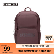 斯凱奇（Skechers）雙肩包男女同款學(xué)生經(jīng)典紅色書包時(shí)尚大容量休閑運(yùn)動(dòng)旅行通勤背包 越橘果棕/05YB