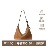 裘真【明星推薦】經(jīng)典hobo包植鞣牛皮腋下通勤休閑餃子女包七夕禮物 大象灰-小號 小包/大包