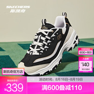 斯凱奇（Skechers）黑白金熊丨男女同款老爹鞋復古熊貓鞋情侶校園風(fēng)潮流增高運動(dòng)休閑 透氣款【女款】黑色/金色/BKGD 38