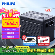 飛利浦（PHILIPS）車載壓縮機(jī)制冷冰箱 車家兩用12V24V冷凍冷藏TB7501 戶外家居用品