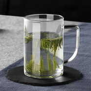 奇思貓玻璃杯高硼硅耐高溫加厚泡茶水杯子把手過(guò)濾內膽帶蓋茶水分離茶杯 加厚450（杯體+玻璃蓋） 加厚款壁厚3毫米-普厚為2毫米