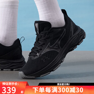 美津濃（MIZUNO）跑鞋男女鞋 25夏季新款RACER軟底透氣緩震跑步運動鞋黑色休閑鞋 D1GH2236-01/黑色/ 店長推薦 36 (225mm)