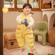 巴拉巴拉balaOne童裝兒童羽絨服連體衣2025冬裝哈衣爬服萌趣208425120204