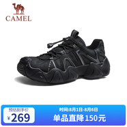 駱駝（CAMEL）【云山】網(wǎng)面戶外徒步登山休閑丑萌鞋情侶 G15S076104 黑色 41