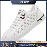 KLWP香港輕奢運動鞋男休閑鞋男2025夏季經(jīng)典板鞋男復古透氣男鞋 白色 41