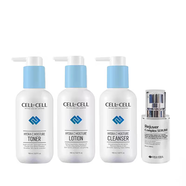 珂蔓朵甘菊藍蘆薈修復凝膠魔法透明面膜甘菊藍修護精華護膚品套裝 雪之鑰水潤保濕四件套