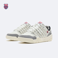 蓋世威（K·SWISS）【秀場(chǎng)同款】運動(dòng)鞋男女情侶鞋復古真皮低幫板鞋Si-18滿(mǎn)貫鞋8381 9275-114白/藍/紅/灰 男女同款 35 尺碼偏小,推薦拍大一碼