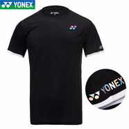 YONEX尤尼克斯yy羽毛球服春夏季速干比賽團隊服yy球服全英賽林丹 男款 LOGOT袖 黑色 XL 尤尼克斯尺碼 O碼
