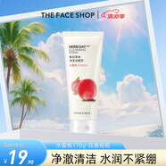 菲詩小鋪（THE FACE SHOP）洗面奶女溫和清潔干皮草本泡沫豐富潔面膏男 水蜜桃170g-改善粗糙