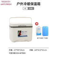 MIEHONE德國進(jìn)口品質(zhì)戶(hù)外冰箱保溫箱冷藏箱商用冰塊冷藏食品保鮮擺攤戶(hù)外露營(yíng)車(chē)載冰桶小冰箱 白色6L