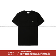 LACOSTElogo刺繡休閑時尚運(yùn)動透氣寬松商務(wù)簡約通勤純色舒適純棉圓領(lǐng)套頭 031/黑色 XS 02 165