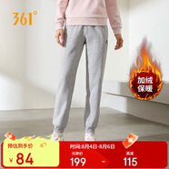 361°運(yùn)動(dòng)褲女秋冬季加絨保暖休閑寬松衛(wèi)褲束腳跑步長褲子662344702D