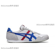 Onitsuka Tiger鬼?；?SERRANO 復(fù)古拼接休閑男女慢跑鞋 1183B400 白藍(lán)紅 100 36