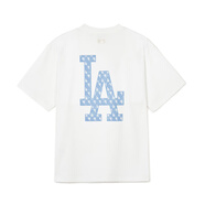 MLB 男女情侶T恤色圓領(lǐng)長袖簡約百搭上衣TSM06/TSX01 洛杉磯道奇隊/米白色TSM06 2XL