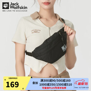 Jack Wolfskin狼爪單肩包男女通用戶(hù)外運動(dòng)登山旅游日常通勤2L容量耐磨斜挎包 6000/黑色 15*37*11cm