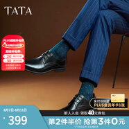 他她（TATA）商務(wù)正裝鞋男士皮鞋西裝男鞋結(jié)婚新郎鞋真皮德比鞋DSCN3A 黑色（絨里） 40