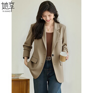 她享休閑西裝外套女通勤時(shí)尚一?？坌∥鞣b職場(chǎng)穿搭外套T143U6004