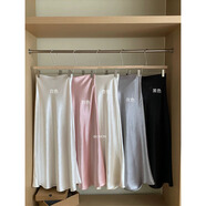 京芽thelimon檸檬綠茶2025早春新款光澤感中長(cháng)款緞面高腰魚(yú)尾半身裙 白色 S