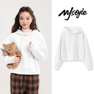 MJ STYLE短款連帽衛(wèi)衣女2025秋季寬松休閑百搭顯高顯瘦小個子甜美風(fēng)上衣