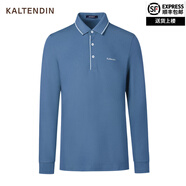 KALTENDIN[透氣防悶]KALTENDIN卡爾丹頓莫代爾長袖POLO衫男翻領(lǐng)T恤通勤休閑 藍(lán)色系_N3 XL 175/100A 75-80kg