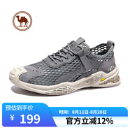 駱駝牌男鞋透氣緩震網(wǎng)面鞋百搭休閑鞋戶(hù)外運動(dòng)鞋W112309230灰色43