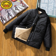 G.DUCKKIDS兒童羽絨服男童女童小棉襖加絨加厚中大童校服神器棉衣內(nèi)膽學(xué)生 16#黑色 羊羔絨內(nèi)膽 150 【建議身高130-140CM】