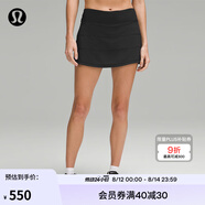 lululemon丨Pace Rival 女士運動中腰短裙 速干 芯吸 LW8A78R 黑色 M /8