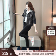 絲柏舍連帽短款牛仔外套女2025秋裝新款輕熟風(fēng)通勤洋氣假兩件
