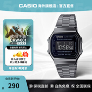 卡西歐（CASIO）手表旗艦店 黑客帝國防水學(xué)生男石英電子小黑表 七夕情人節(jié)禮物 A168WGG-1BDF