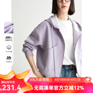 雲(yún)上生活女裝干爽「氧氣外套」蜂巢珠地大口袋連帽衛(wèi)衣外套W5403X 淡紫色 M