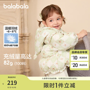 巴拉巴拉童裝嬰兒羽絨服女童寶寶冬季短款外套兒童保暖萌男童 白綠色調(diào)00314 100 cm