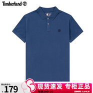 Timberland添柏嵐POLO衫男夏季戶外旅行運(yùn)動(dòng)休閑短袖寬松商務(wù)透氣翻領(lǐng)T恤 A2EPM288/藍(lán)色 S 170建議100-120斤