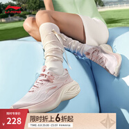 李寧凌波丨休閑慢跑鞋女鞋25夏季新款時尚透氣舒適輕盈簡約回彈運(yùn)動鞋 【凌波】桃若粉(018款)-5 40