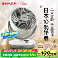 夏普（SHARP)小風(fēng)鈴空氣循環(huán)扇電風(fēng)扇家用小型風(fēng)扇桌面臺式靜輕音99檔風(fēng)速抑菌大風(fēng)量一級能效PJ-CA230A-C