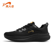 貴人鳥(niǎo)貴人鳥(niǎo)男鞋運(yùn)動(dòng)鞋夏季網(wǎng)面軟底跑步鞋學(xué)生休閑鞋男款 黑金-p342027 44
