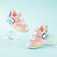 HELLOKITTY童鞋女童運(yùn)動(dòng)鞋夏季單網(wǎng)透氣燈鞋寶寶帶燈酷炫發(fā)光跑鞋6874粉色24