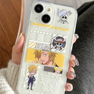 固返海賊王適用蘋(píng)果17promax手機殼iphone16骷髏路飛索隆山治15卡通動(dòng)漫14二次元13透明12軟殼高級感11 骷髏圖標山治【透明太空殼】 一加ACE5